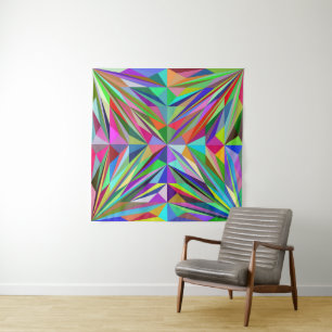 Abstract Mandala Tapestry