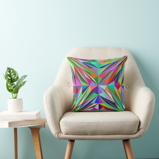 Abstract Mandala Throw Pillow (Chair)
