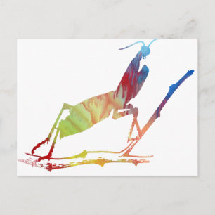 Abstract Mantis silhouette Postcard