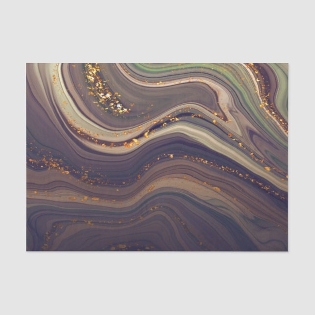 Abstract Marble and Glitter Tissue Paper (Front)