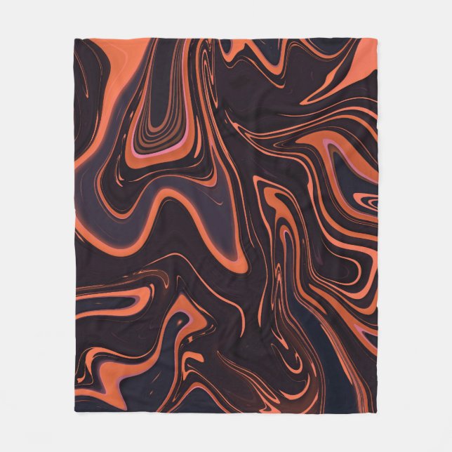 Abstract Marble: Artistic Texture Background Fleece Blanket (Front)