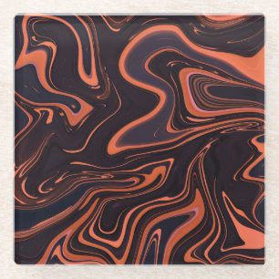 Abstract Marble: Artistic Texture Background Glass Coaster