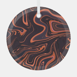 Abstract Marble: Artistic Texture Background Glass Ornament
