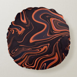 Abstract Marble: Artistic Texture Background Round Pillow
