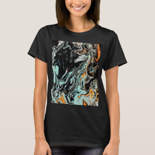 Abstract Marble Fluid Art Graphic T-Shirt – Modern