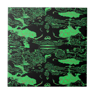 abstract marble green black tile