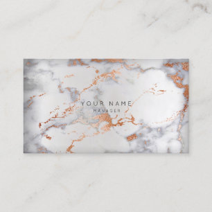 Abstract Marble Grey Appointment Silver Copper VIP Card