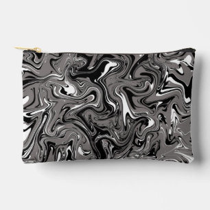 Abstract Marble illustration Black   Accessory Pouch