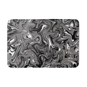 Abstract Marble illustration Black Bath Mat