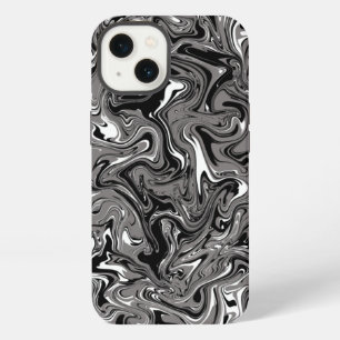 Abstract Marble illustration Black iPhone 13 Case