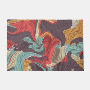 Abstract Marble illustration Colorful   Doormat
