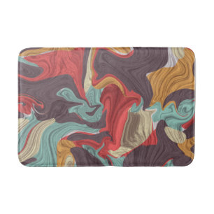 Abstract Marble illustration Colourful    Bath Mat