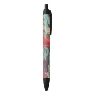 Abstract Marble illustration Colourful         Black Ink Pen