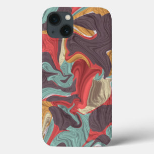 Abstract Marble illustration Colourful iPhone 13 Case
