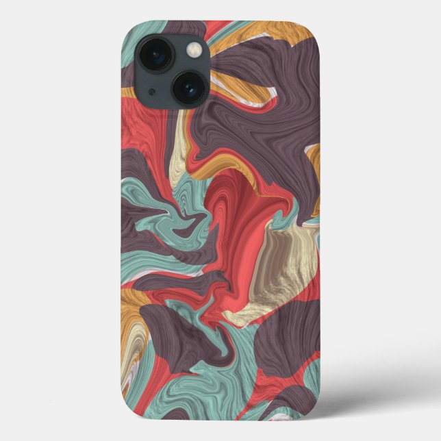 Abstract Marble illustration Colourful Case-Mate iPhone Case (Back)