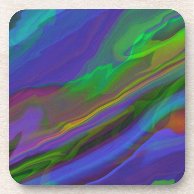Abstract Marble illustration Colourful Cute  Coaster (Front)