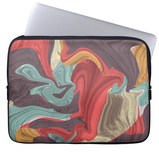 Abstract Marble illustration Colourful  Laptop Sleeve (Front)