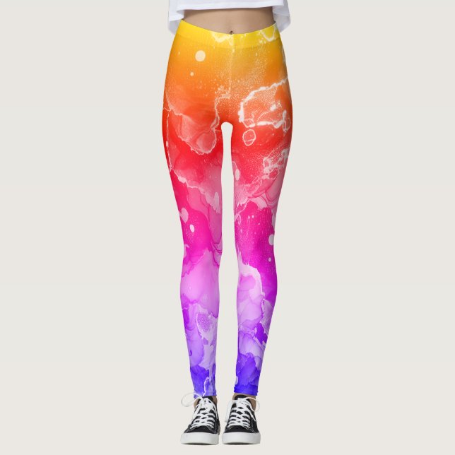 Abstract MARBLE Leggings (Front)