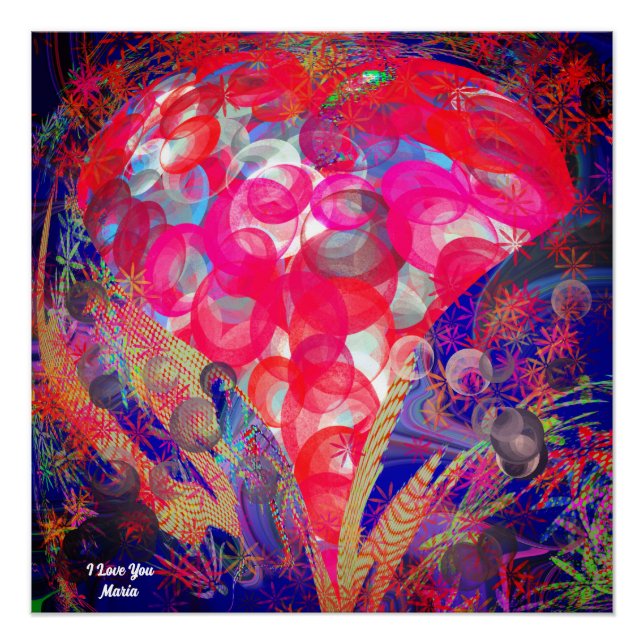 Abstract marble Liquified Colourful Glossy Poster (Front)