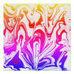 Abstract marble Liquified Colourful Glossy Poster