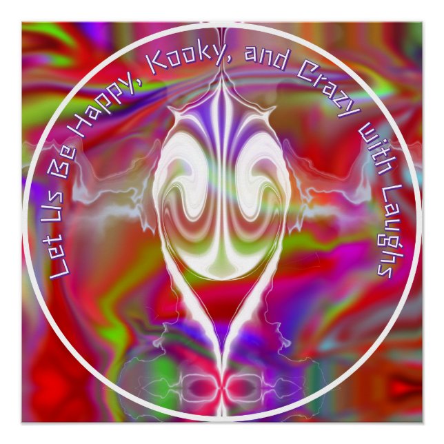 Abstract Marble Liquified Colourful Glossy Poster (Front)