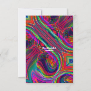 Abstract marble Liquified Colourful Glossy Poster Thank You Card