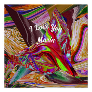 Abstract marble Liquified Colourful Poster