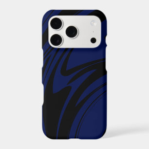 Abstract Marble Pattern Design in Black and Blue
