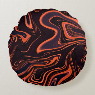 Abstract Marble Texture Background Round Pillow
