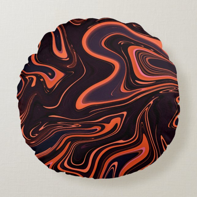 Abstract Marble Texture Background Round Pillow (Front)