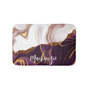 Abstract Marble Texture Bath Mat