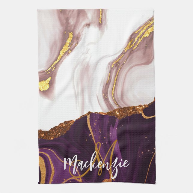 Abstract Marble Texture Kitchen Towel (Vertical)