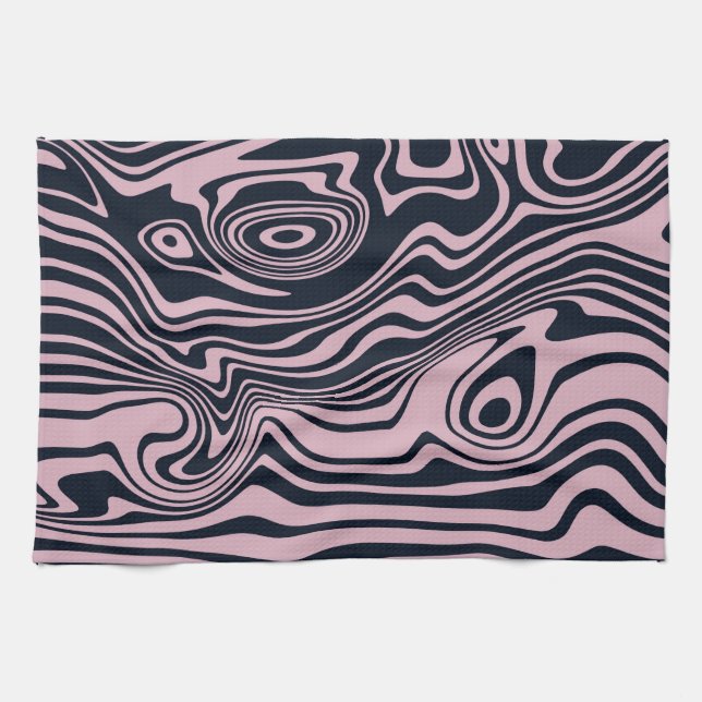 Abstract Marble Waves Artwork | Kitchen Towel (Horizontal)