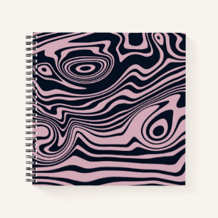 Abstract Marble Waves Artwork Notebook