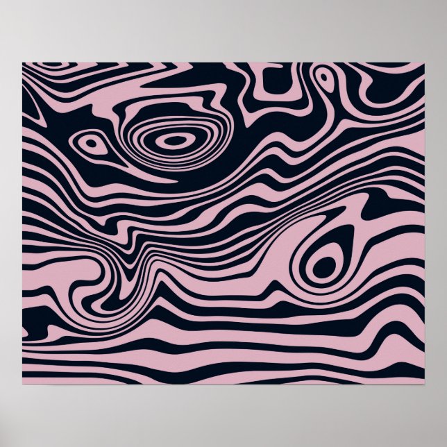 Abstract Marble Waves Artwork | Poster (Front)