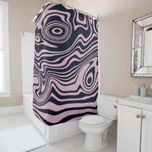 Abstract Marble Waves Artwork   Shower Curtain