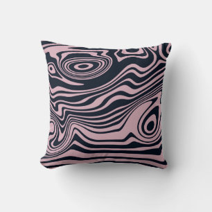 Abstract Marble Waves Artwork   Throw Pillow