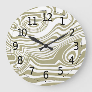 Abstract Marble Waves Artwork   Wall Clock