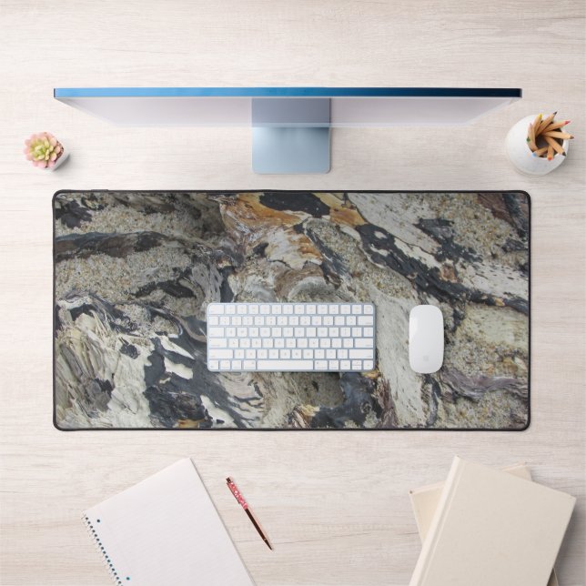 Abstract Marbled Colours Pacific Ocean Driftwood Desk Mat (Office 1)