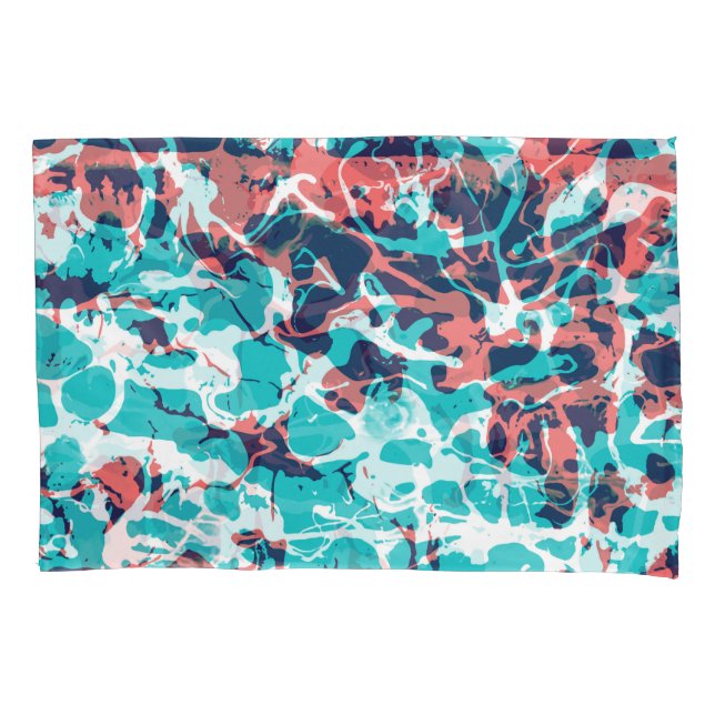 Abstract Marbled Paper Art Background Pillowcase (Front)