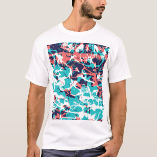 Abstract Marbled Paper Art Background T-Shirt