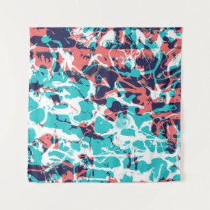 Abstract Marbled Paper Art Background Tapestry