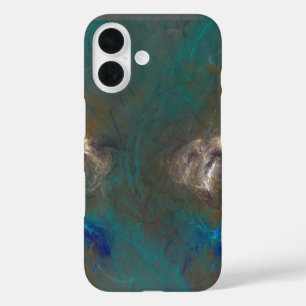 abstract marbled stone art iPhone 16 case