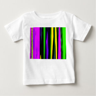 Abstract Mardi Gras Stripes Baby T-Shirt