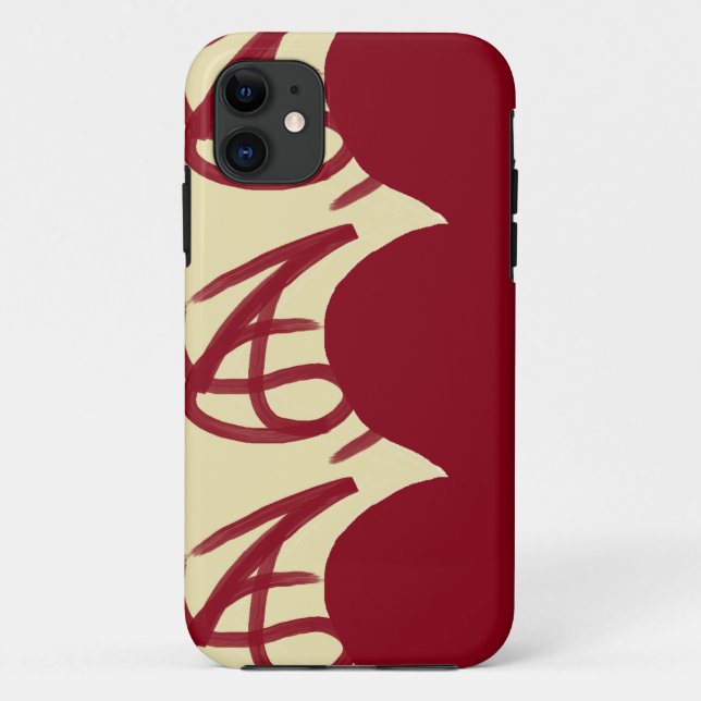 Abstract maroon and brown Case-Mate iPhone case (Back)