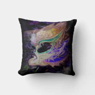 Abstract Masquerade – Purple Gold Masquerade Throw Pillow