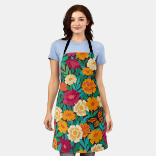 Abstract Matisse Marigold Butterfly Apron
