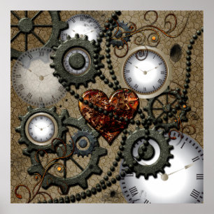 Abstract mechanical design poster