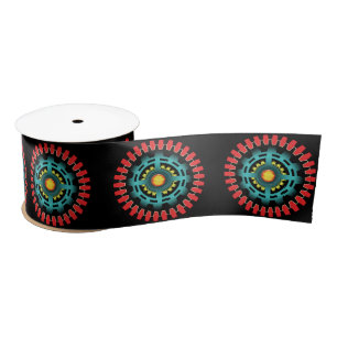 Abstract mechanical object satin ribbon