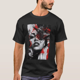 Abstract Mechanical Portrait Avant-Garde Grunge Ar T-Shirt